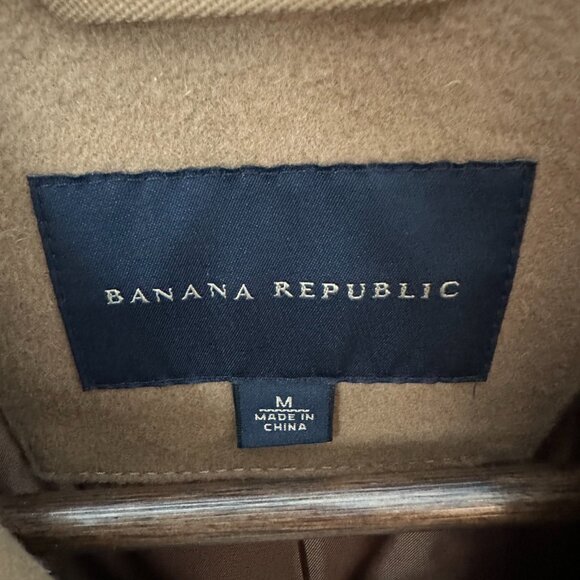 Tan Banana Republic Men's Medium Wool Blend Jacket - Picture 9 of 12